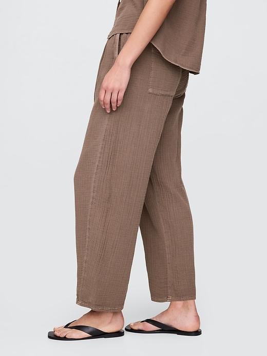 Cotton Gauze Easy Barrel Pants Product Image