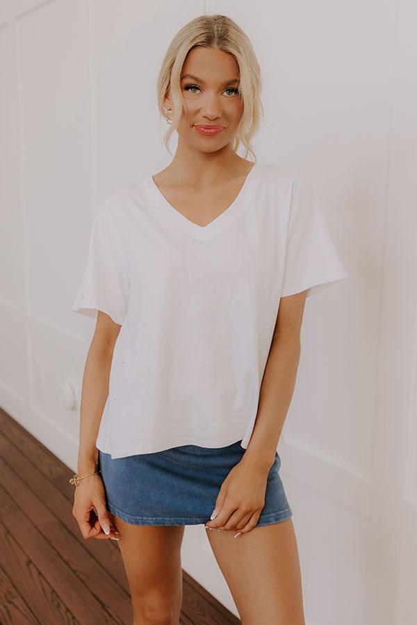 Casual Cues Tee in White Product Image