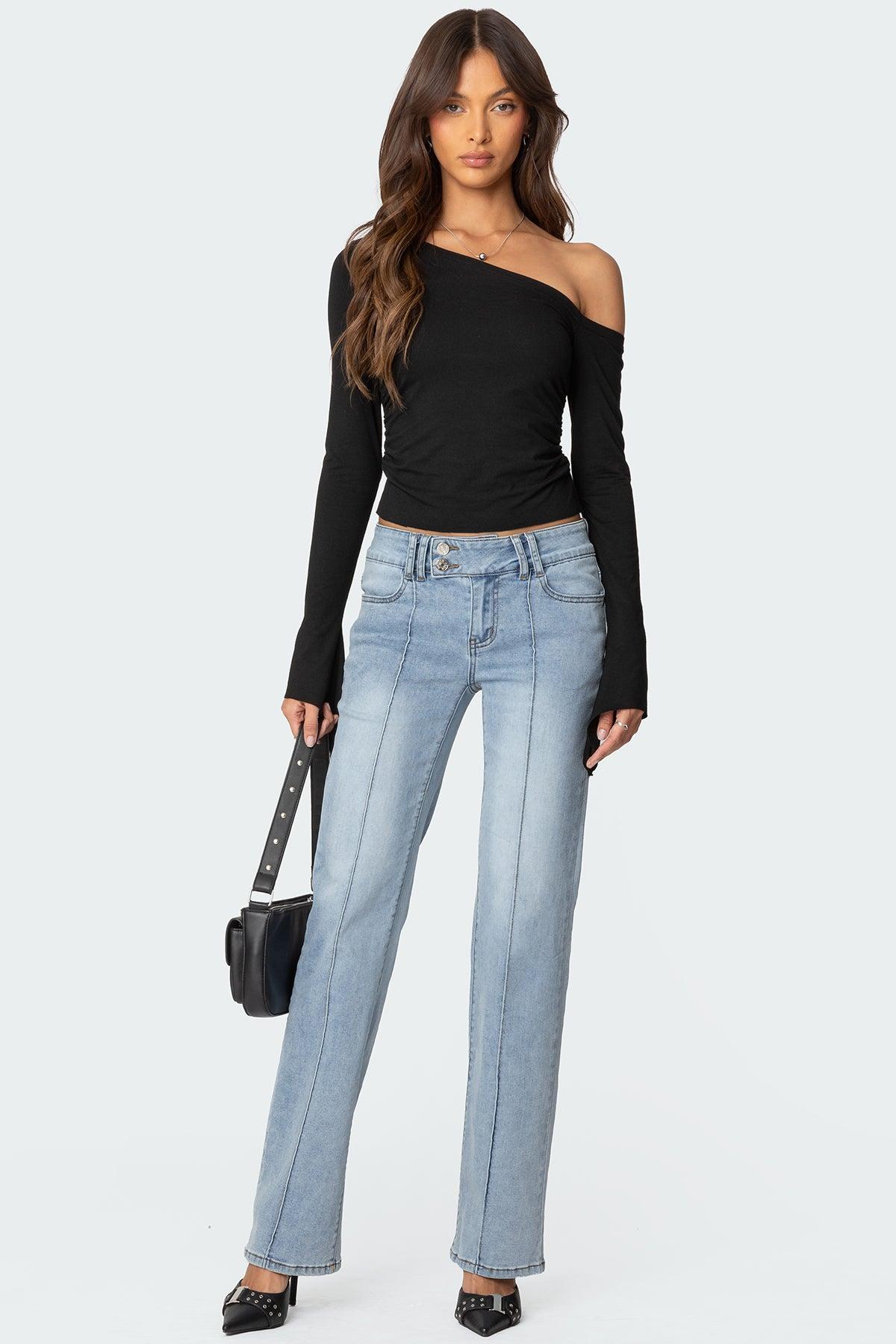 Avril Low Rise Bootcut Jeans Product Image