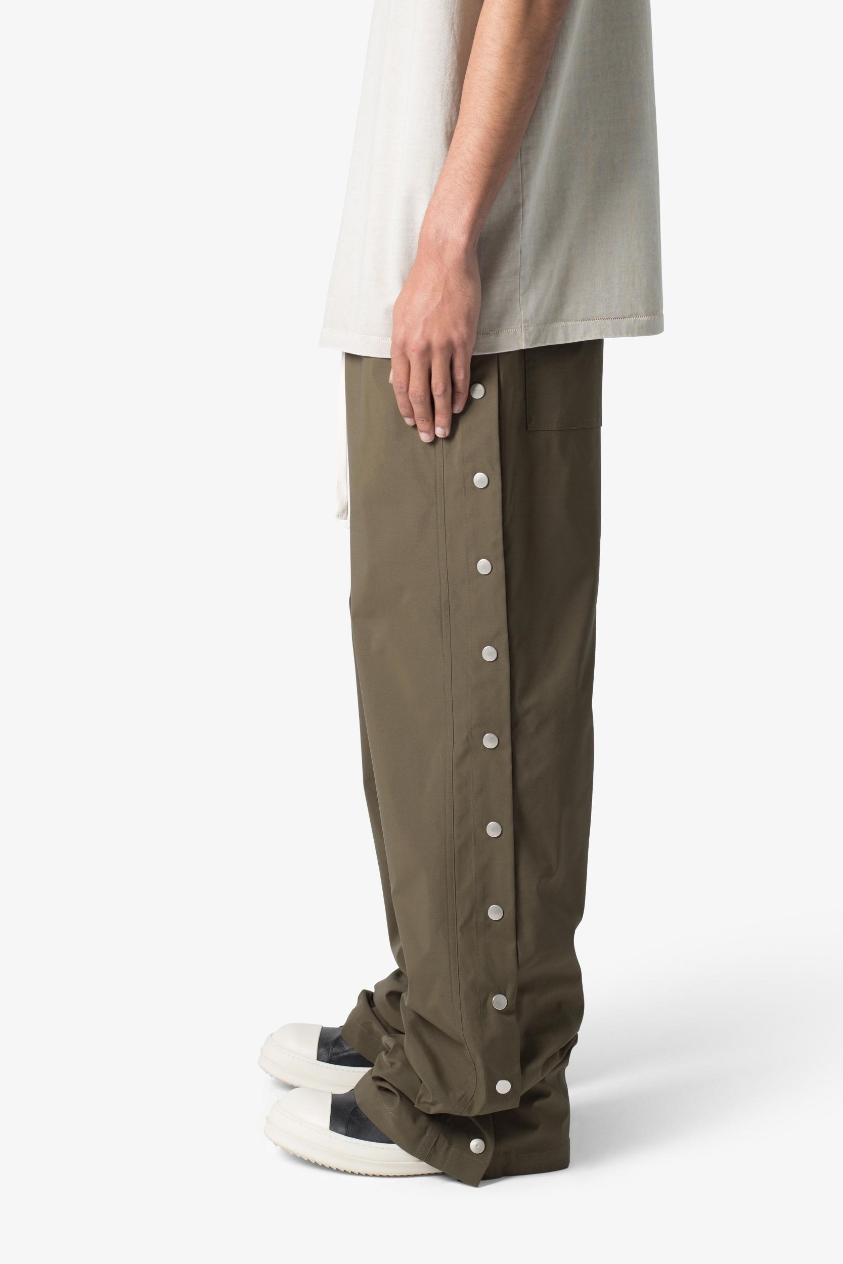 Side Snap Nylon Pants - Olive Product Image