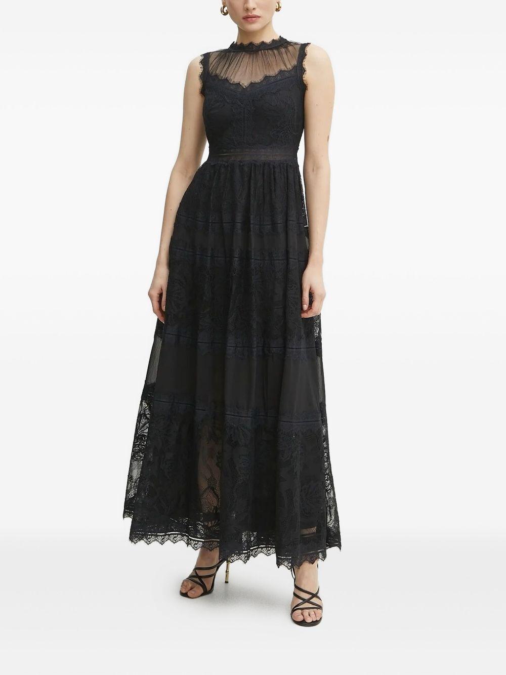 high-neck lace maxi dress Product Image