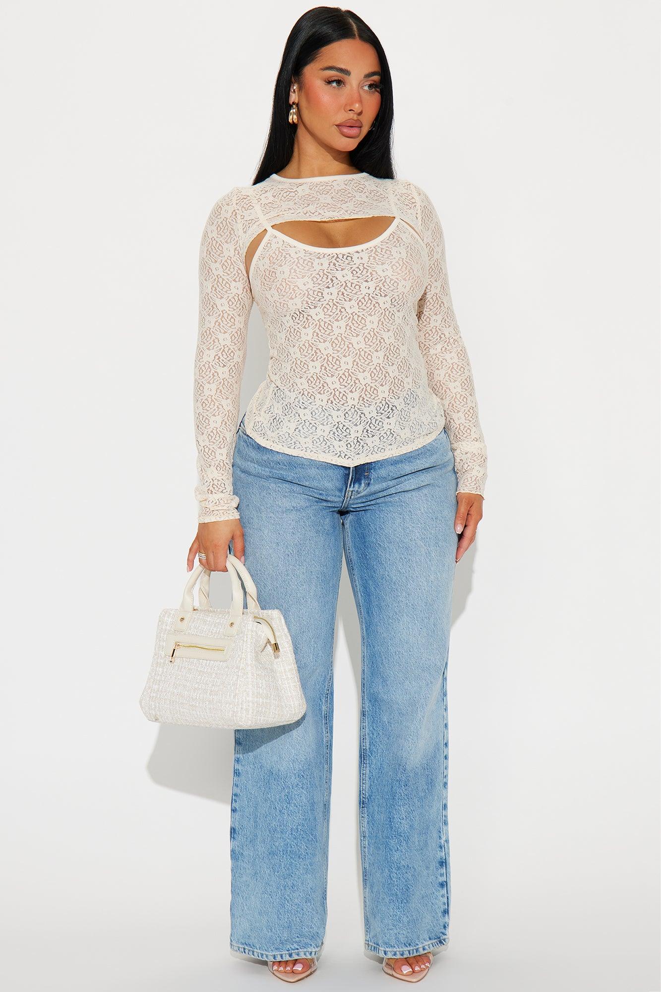 Be My Lover Two Piece Top - Cream Product Image