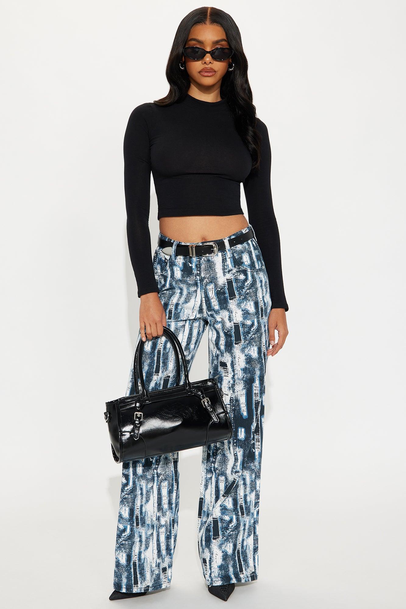 Gemma Mock Neck Long Sleeve Top - Black Product Image