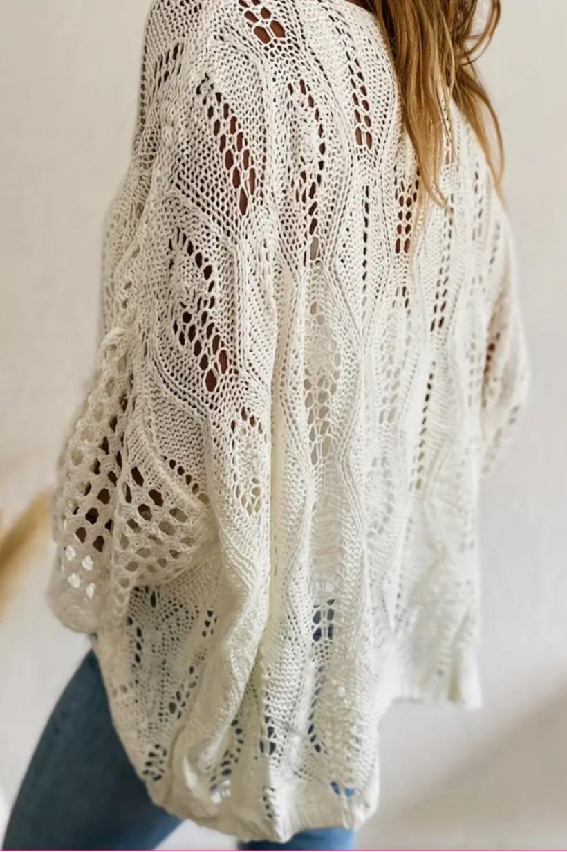 Hollow Cover Knit Top Product Image