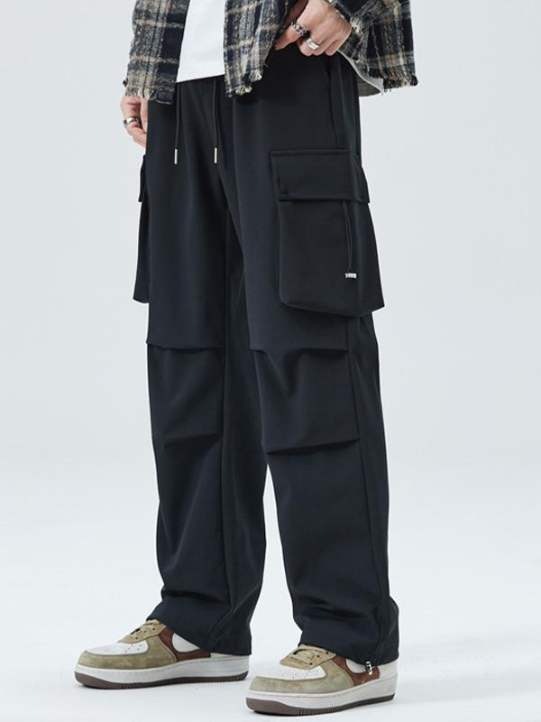 Men's Multi Pocket Ruched Drawstring Cargo Pants Product Image