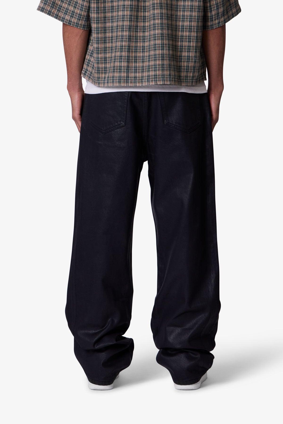 Waxed Ultra Baggy Denim - Black Product Image