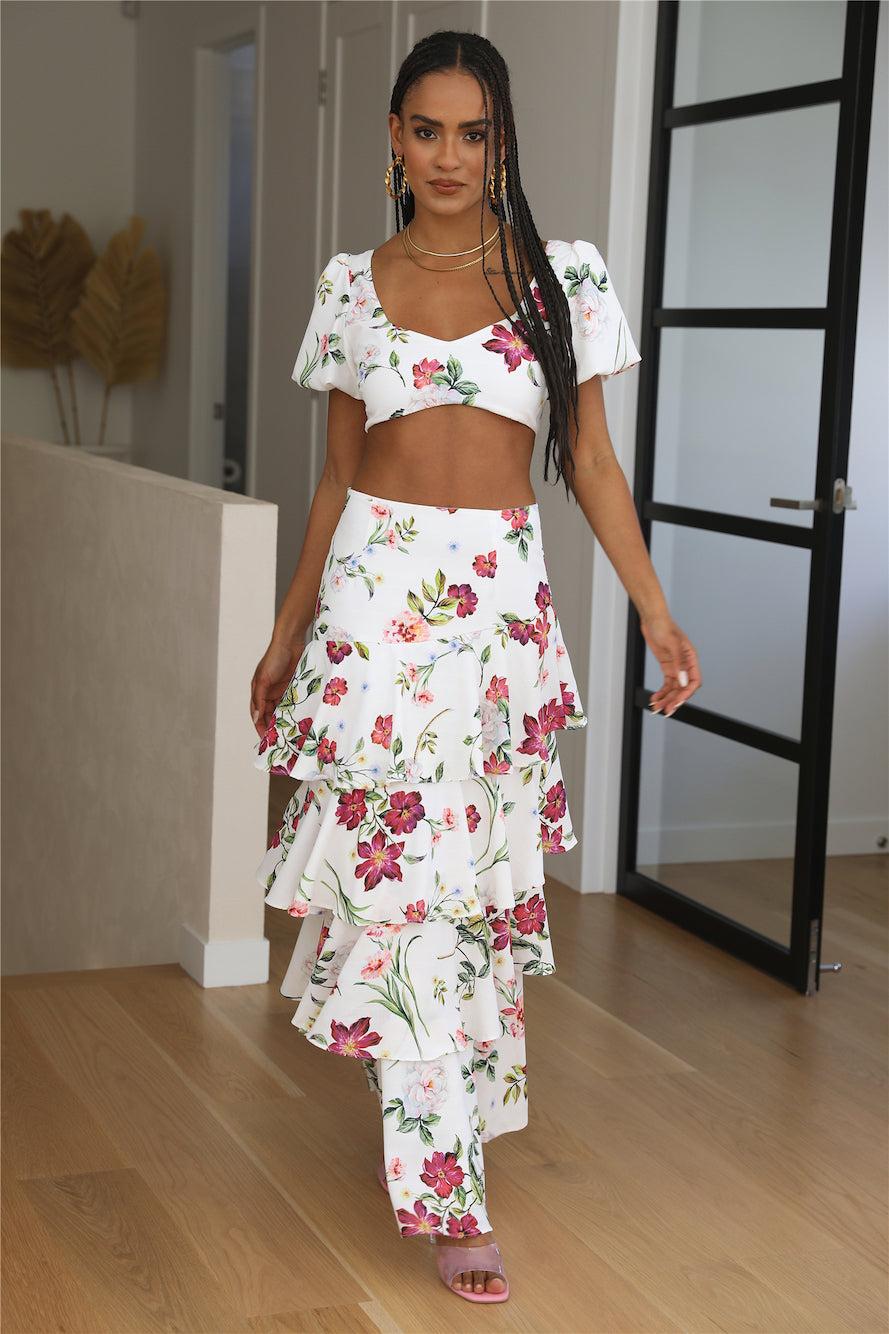 SEVEN WONDERS Yokana Top White Floral Product Image