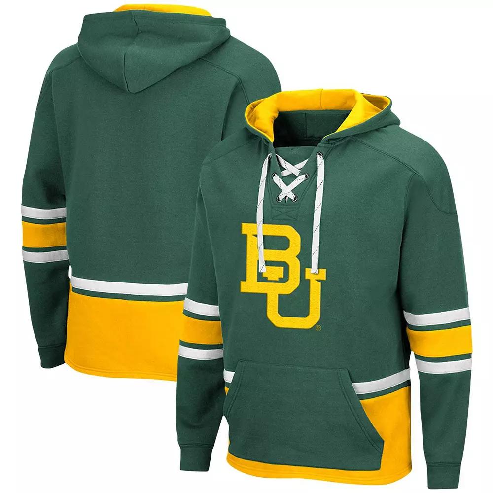 Men's Colosseum Green Baylor Bears Lace Up 3.0 Pullover Hoodie, Size: 2XL, Bay Green Product Image