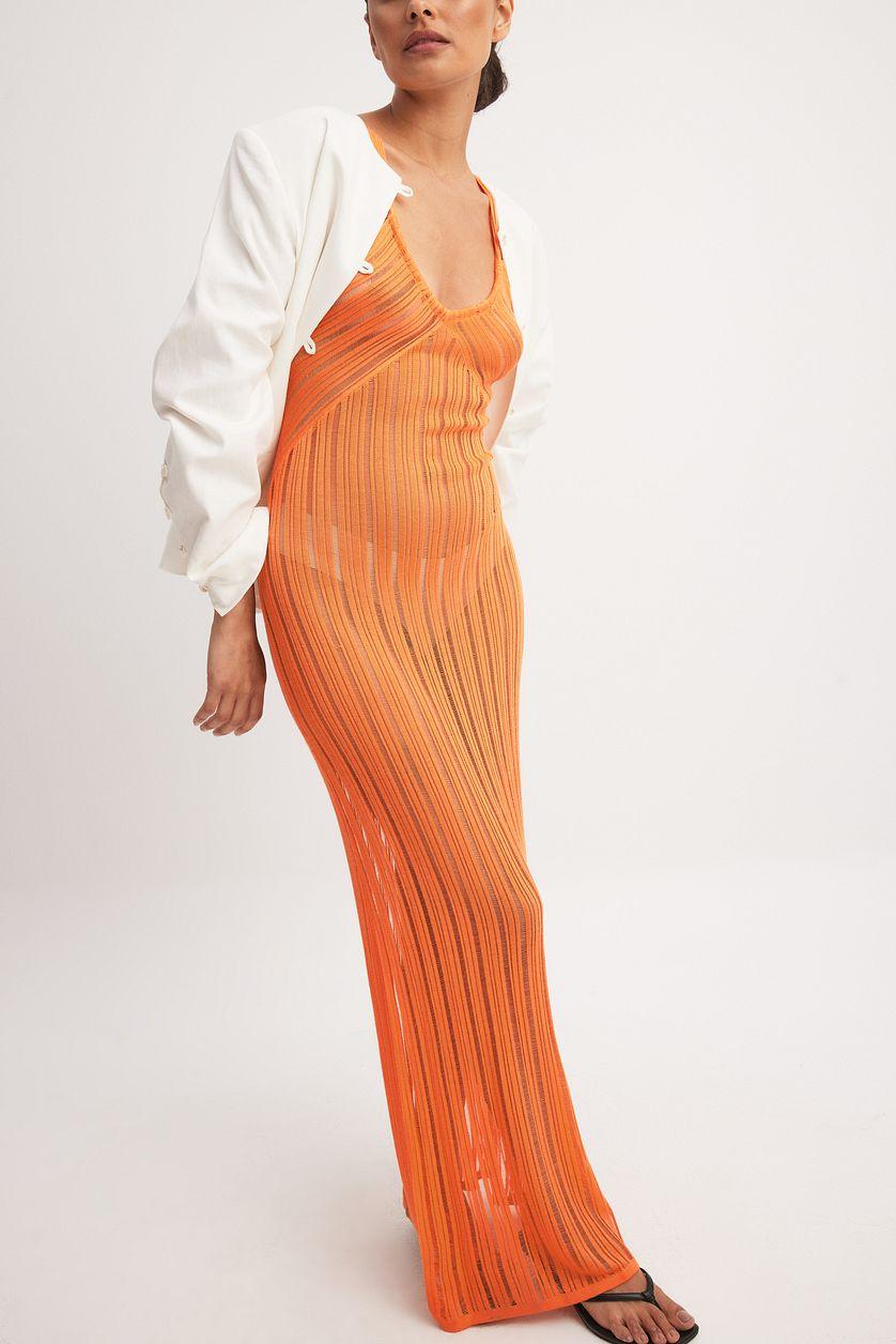 Distressed Knitted Maxi Dress Product Image