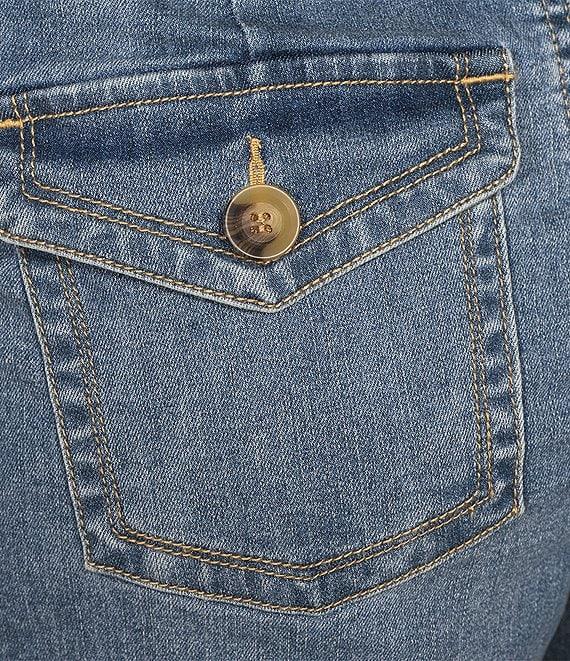 Westbound the Utility Crop Mid Rise Pull-On Denim Pants Product Image