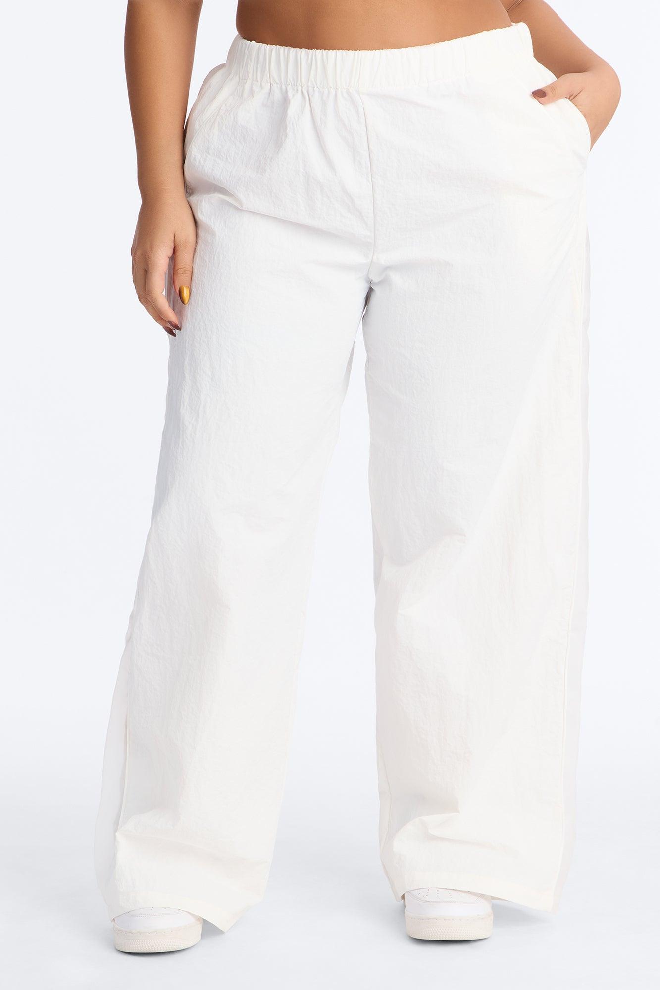 No Days Off Sheer Windbreaker Pant 33″ - White Female Product Image