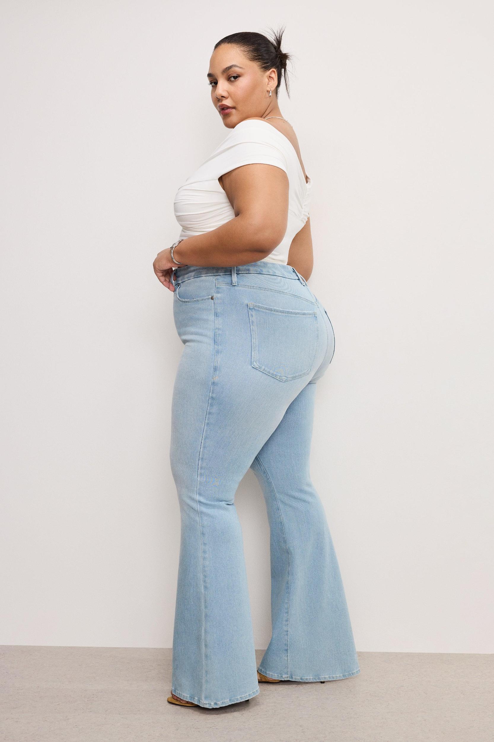 SOFT TECH GOOD LEGS FLARE JEANS | INDIGO841 Product Image