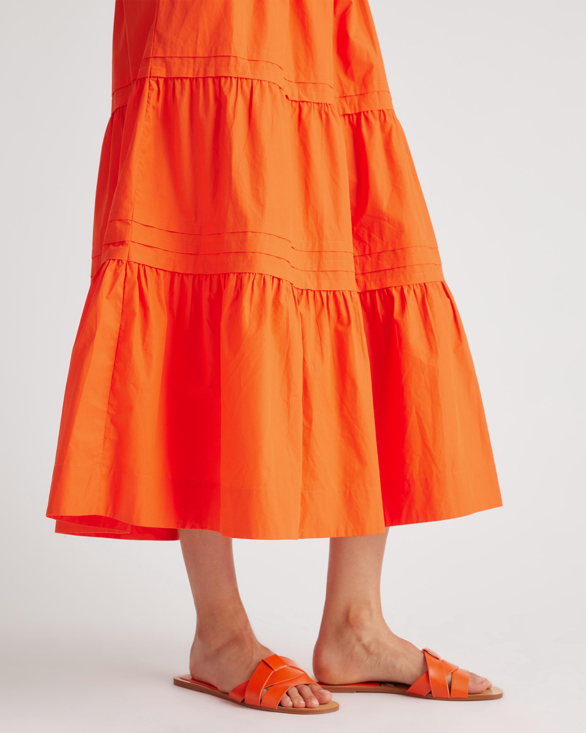 Quince | Women's Poplin Tiered Maxi Skirt Organic Cotton Product Image