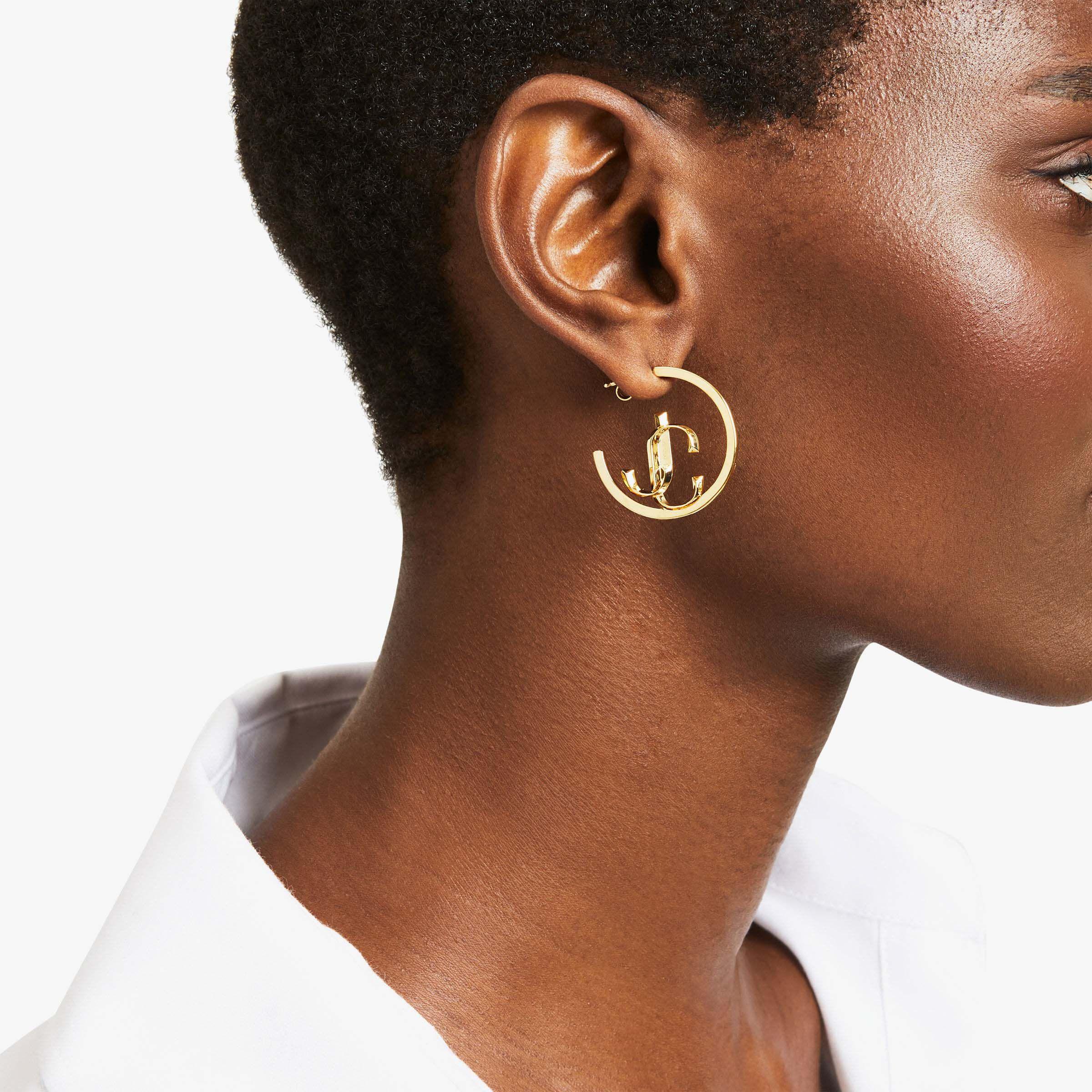 JC Monogram Hoops Product Image