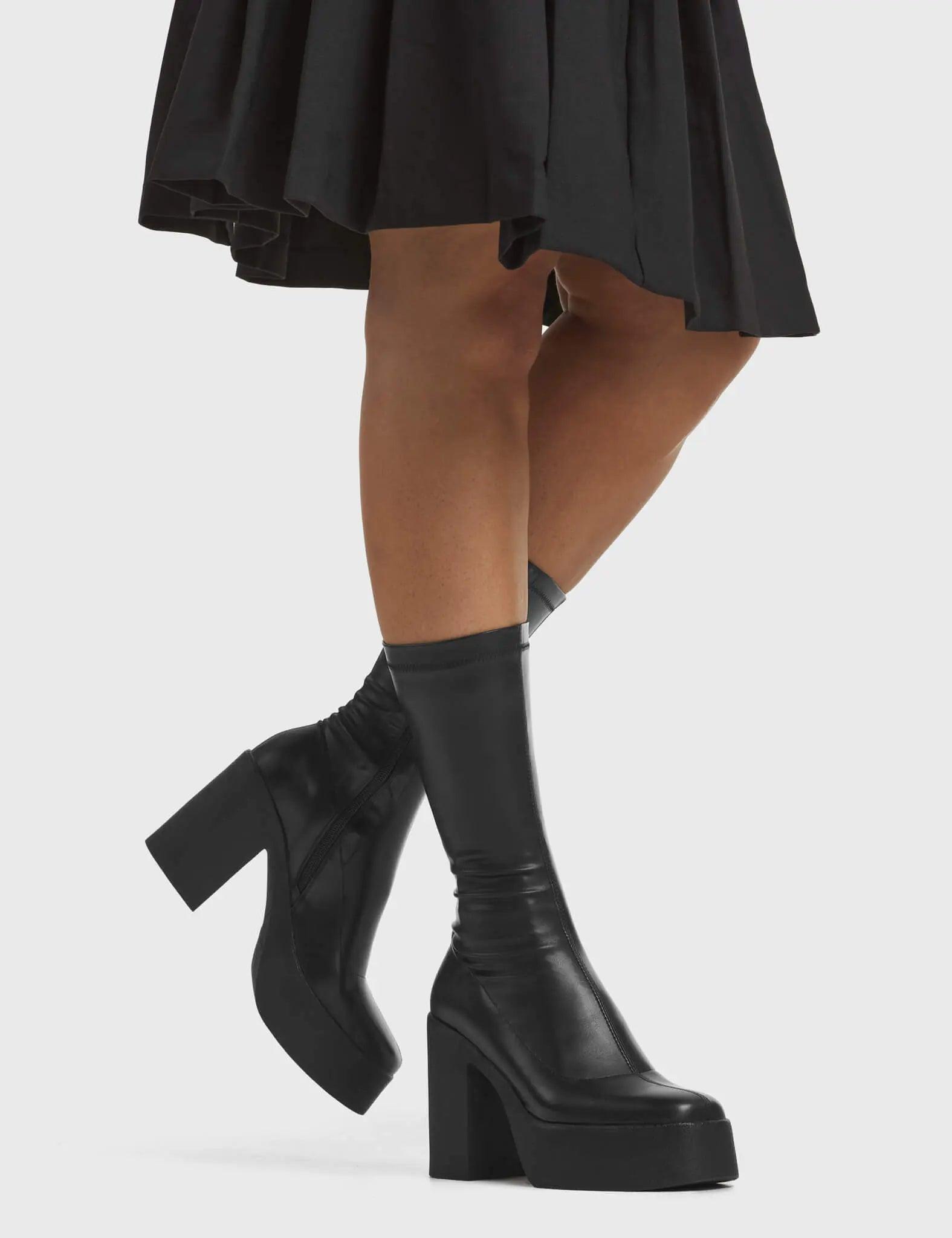 Holler Back Super Stretch Platform Calf Boots Product Image