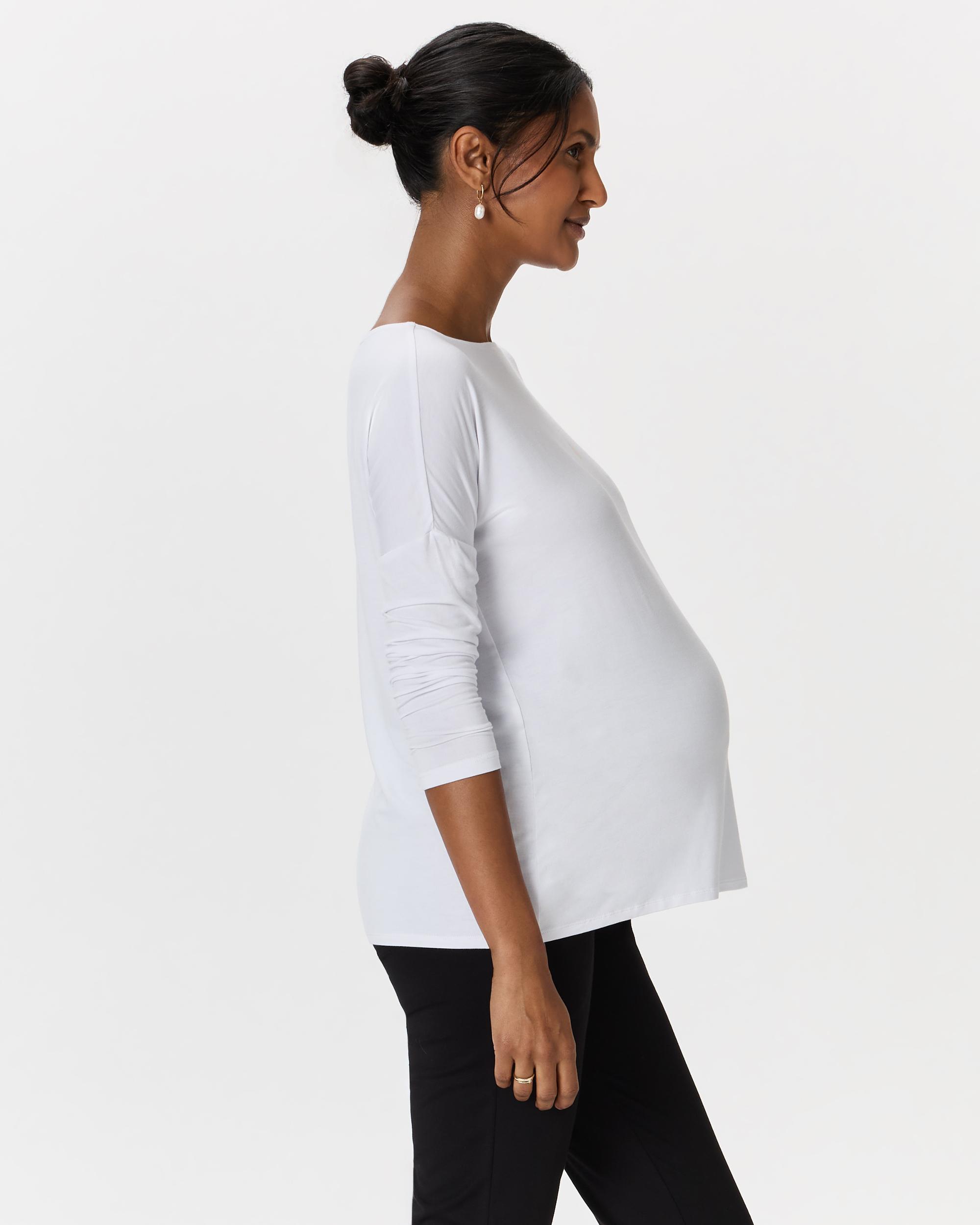 Quince | Women's Bamboo Jersey Maternity Long Sleeve T-Shirt Product Image