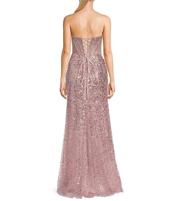 GB Social Allover Sequin Beaded Corset Dress Product Image