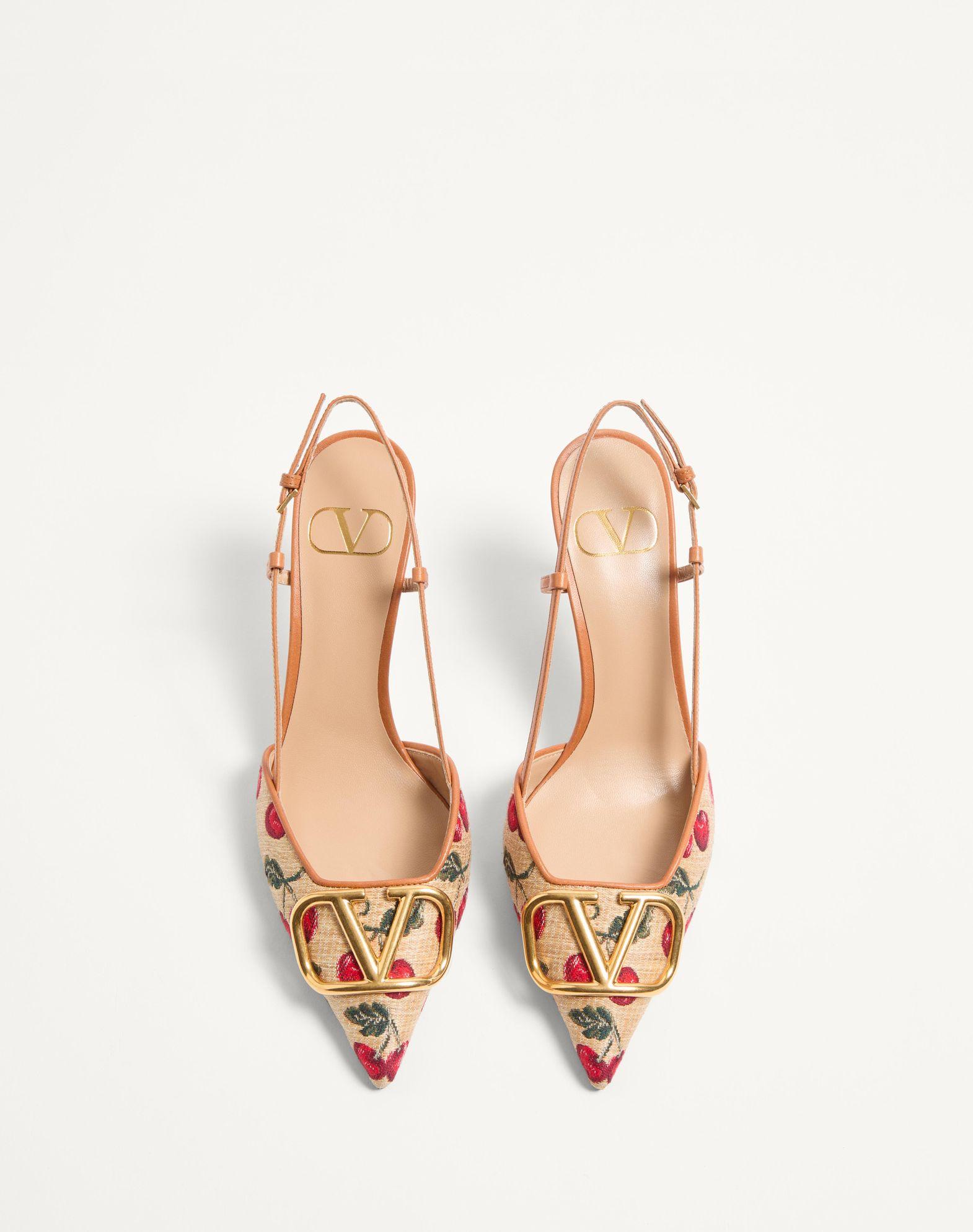 Vlogo Signature Slingback Pumps In Cherryfic Pattern 80Mm Product Image