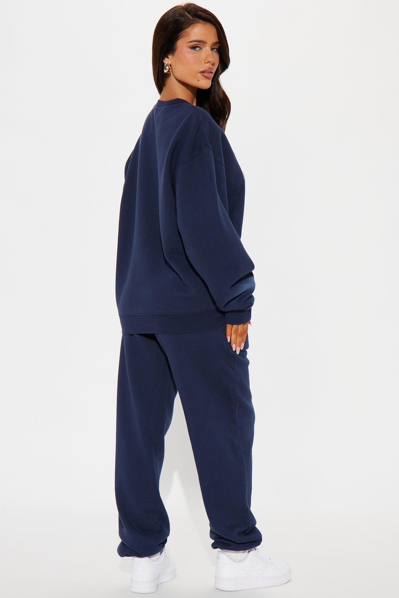 97 Fleece Pant Set - Navy Product Image