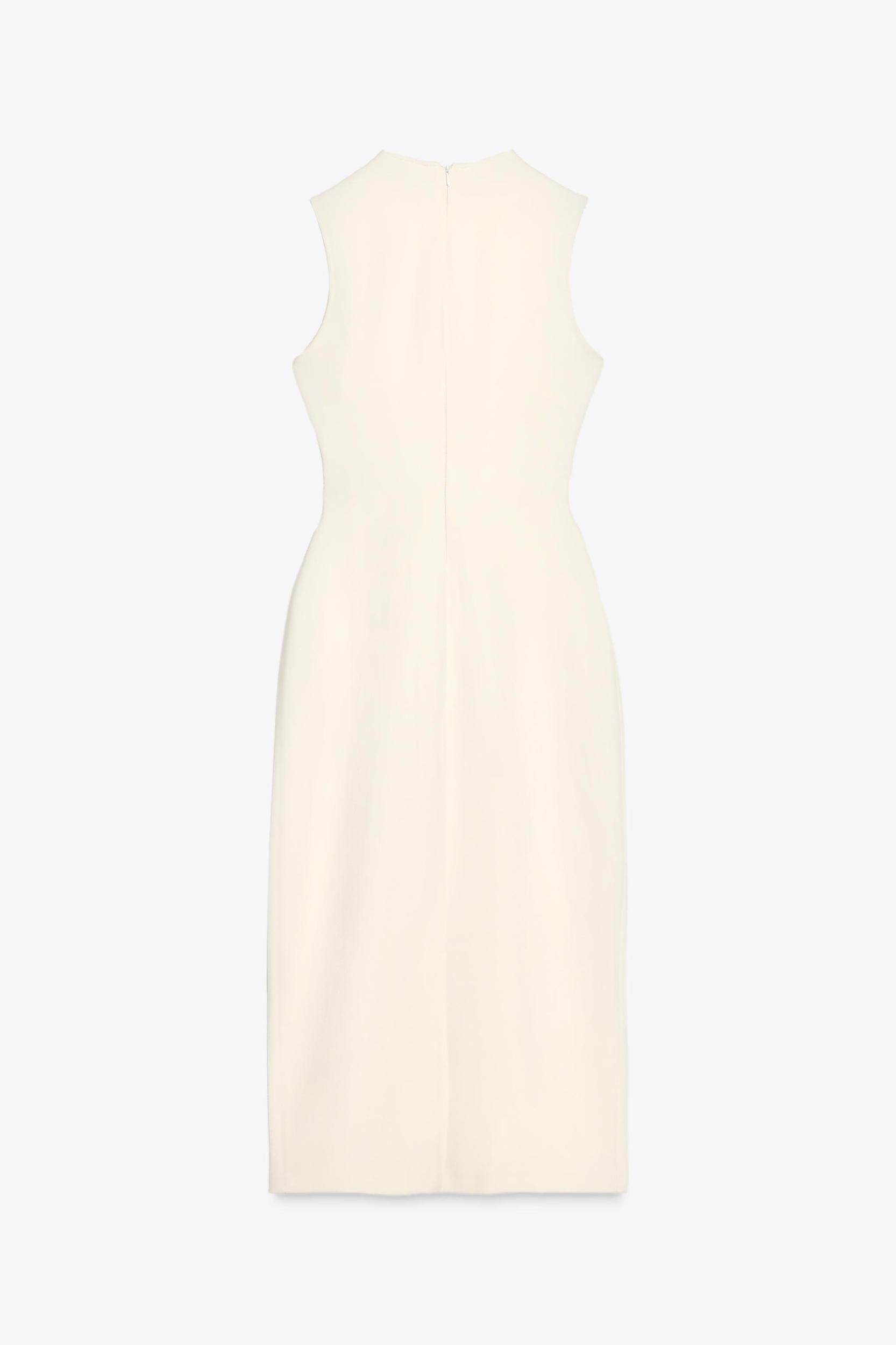 BELTED CREPE MIDI DRESS Product Image