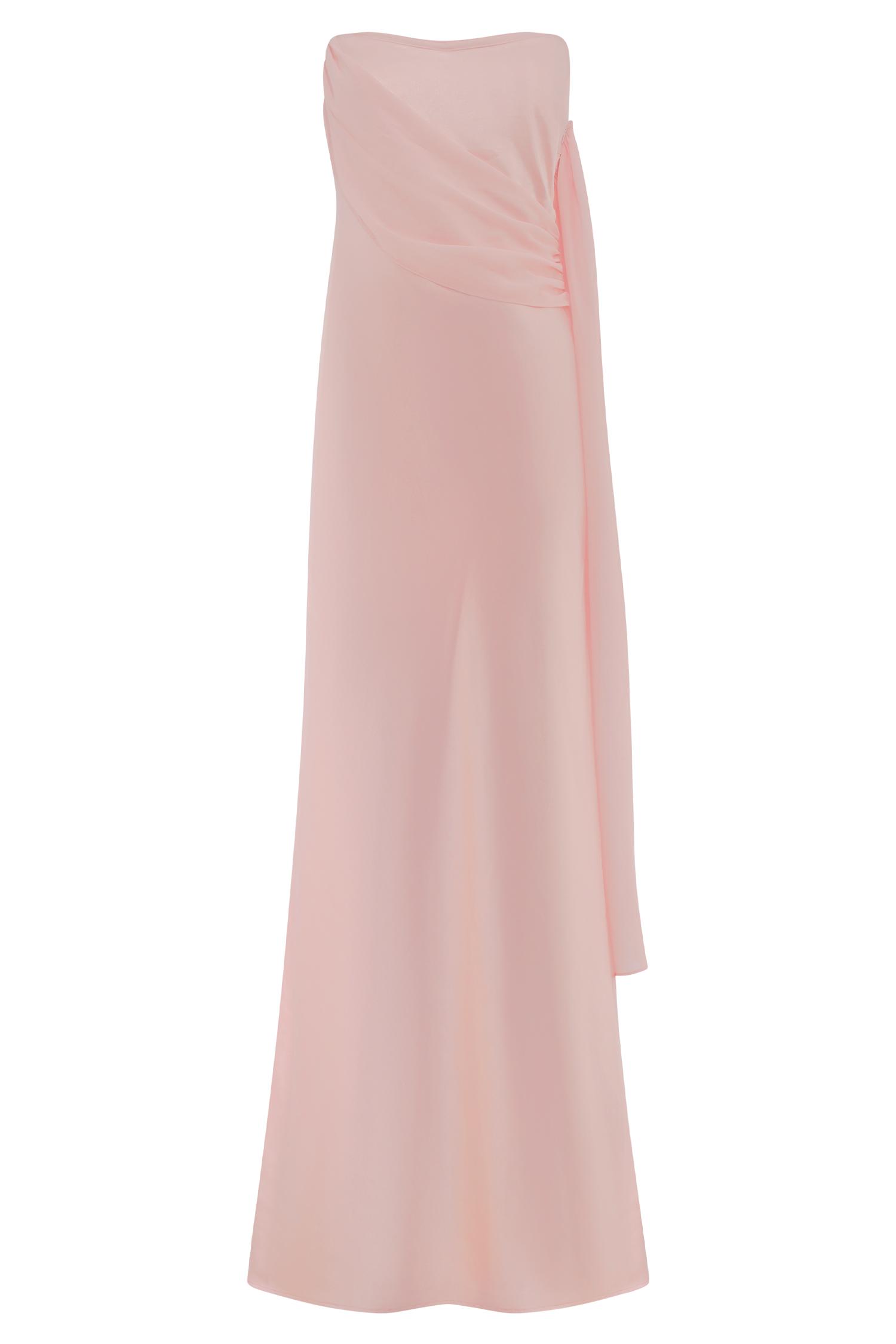 Carah Satin And Chiffon Maxi Dress - Pale Pink Product Image