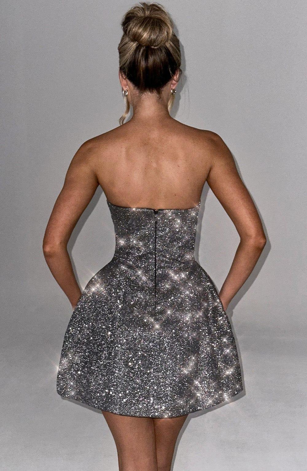 Alice Mini Dress - Grey Sparkle Product Image
