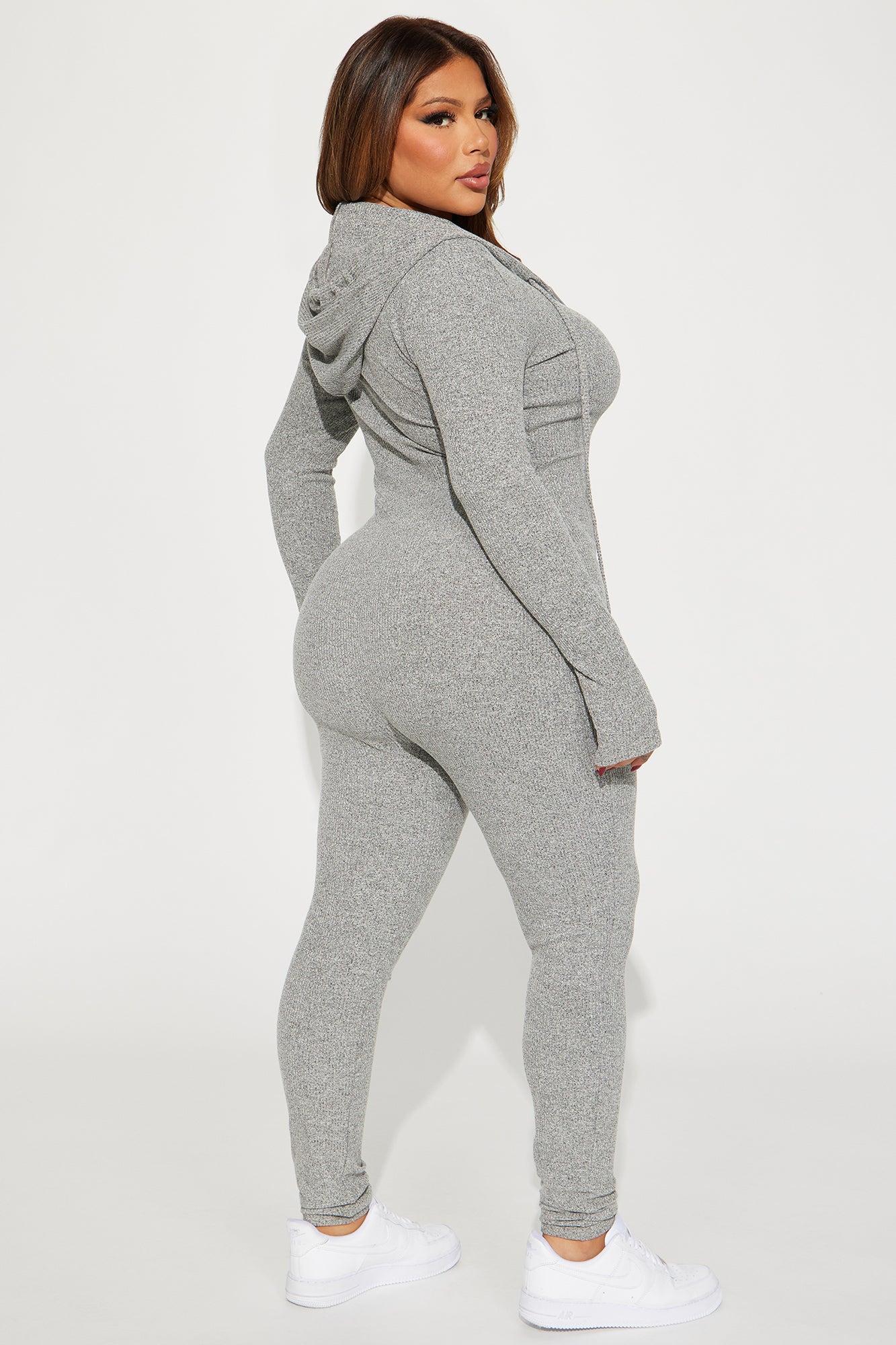 Late Night Vibes Jumpsuit - Heather Grey Product Image