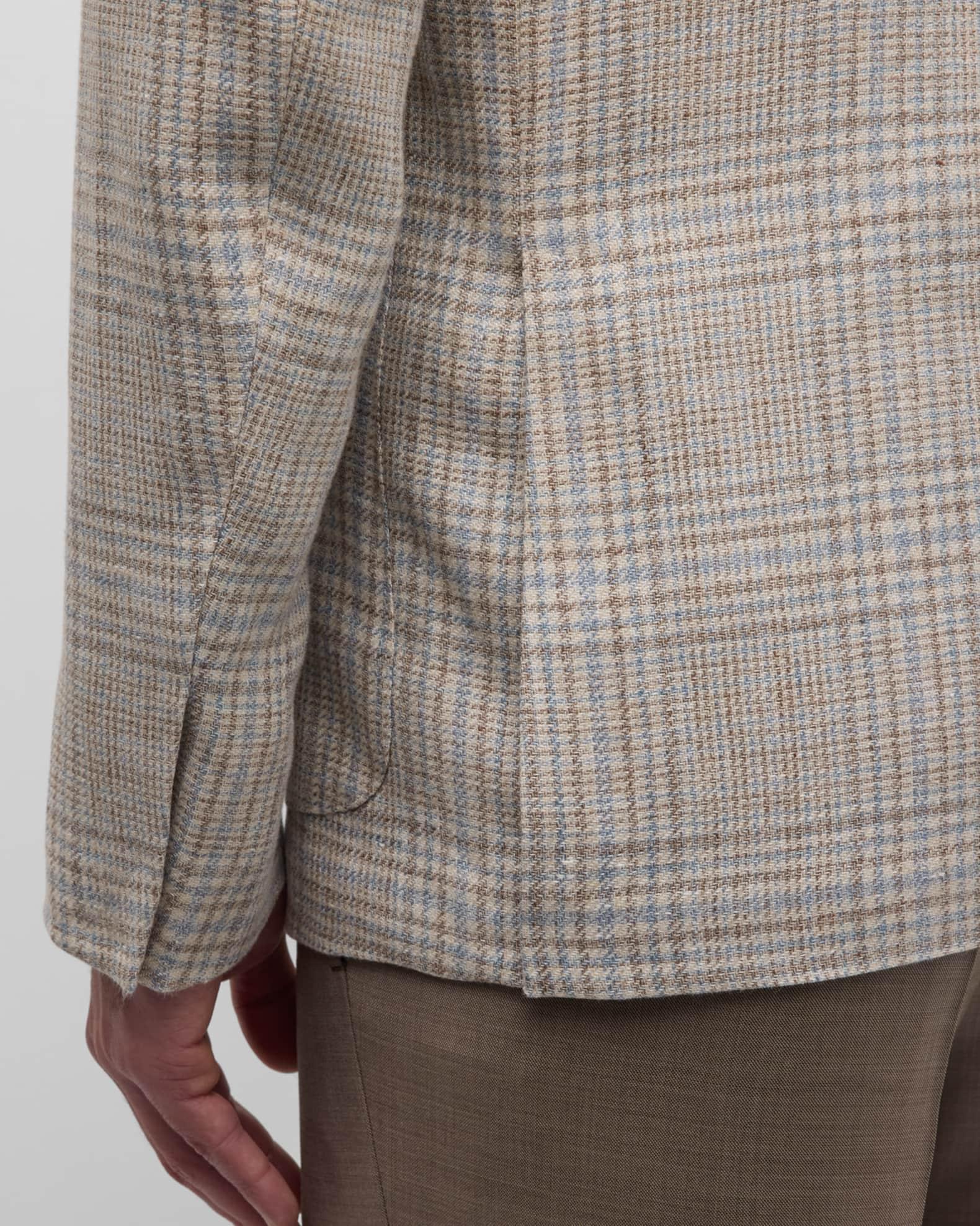 Men's Plaid Linen-Wool Sport Coat Product Image