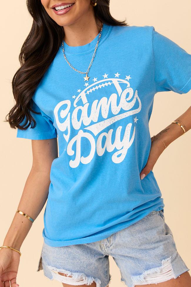 Game Day Script Blue Graphic Tee Product Image