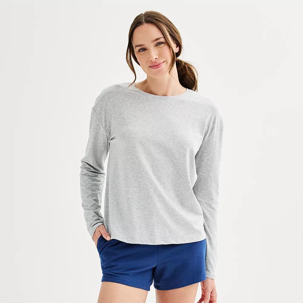Women's Sonoma Goods For Life® Drop-Shoulder Long Sleeve Sleep Tee,  Product Image