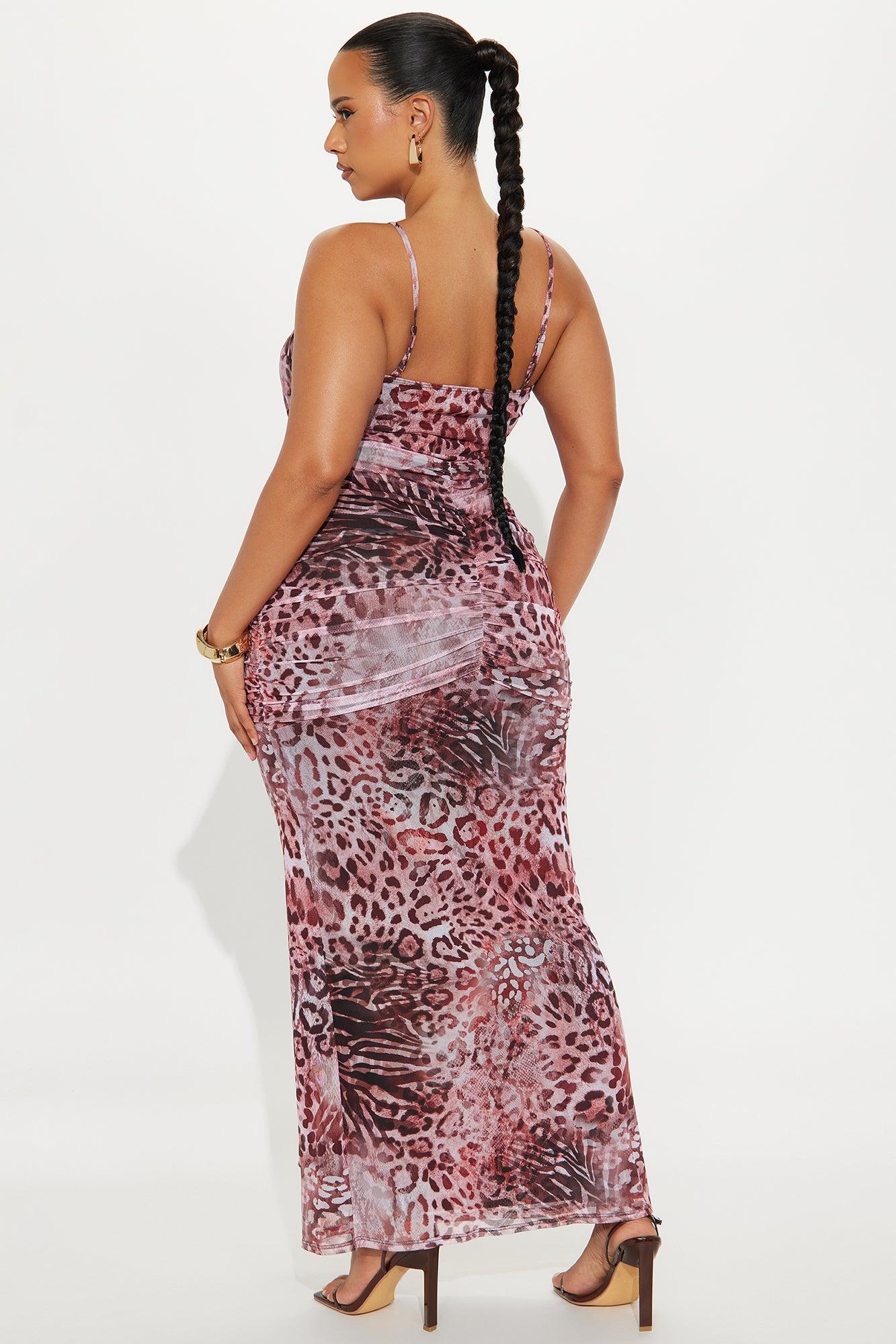 Fun And Flirty Mesh Maxi Dress - Pink/combo Female Product Image