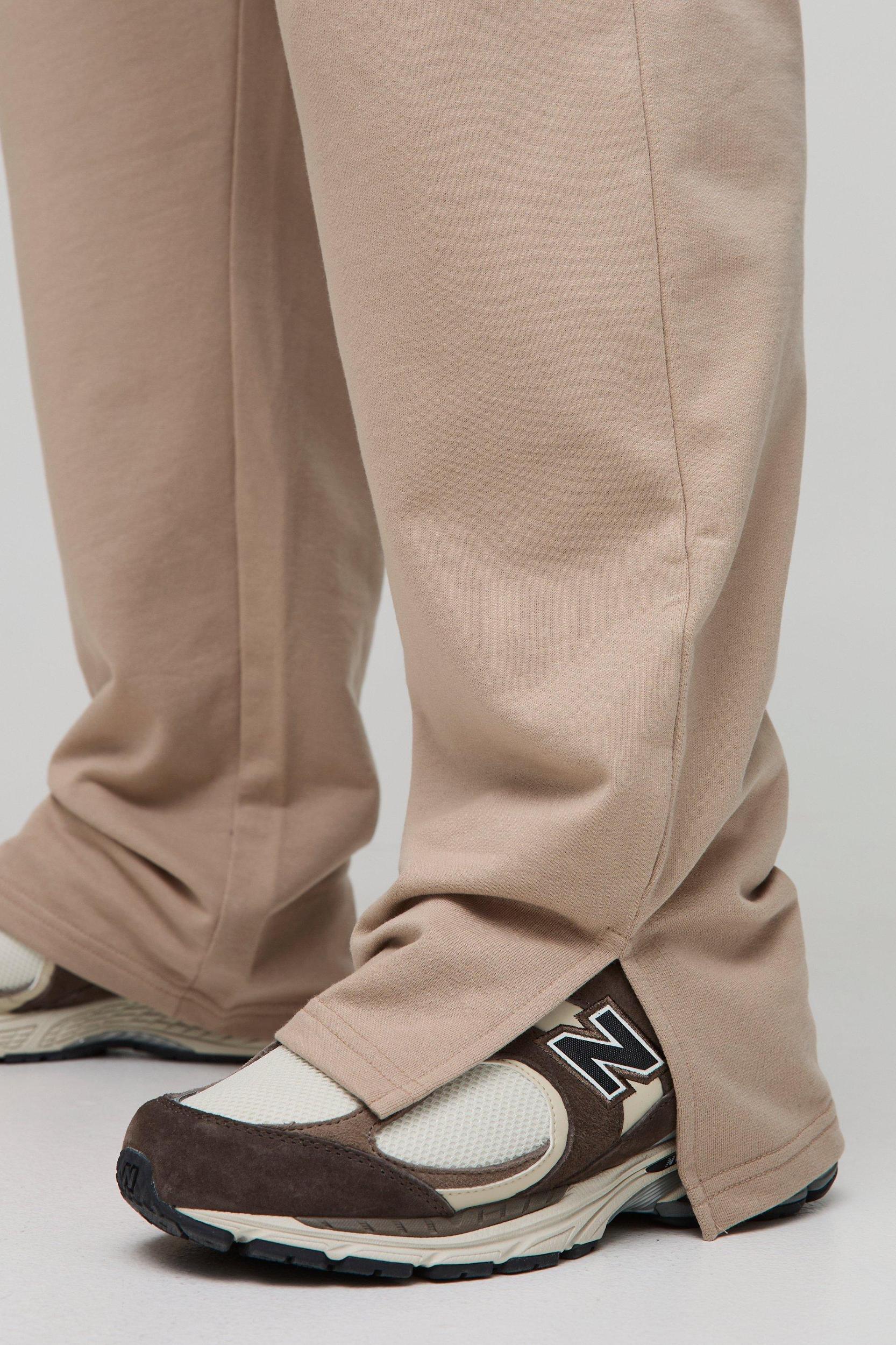 Plus Lightweight Regular Fit Split Hem Basic Sweatpants | boohooMAN USA Product Image