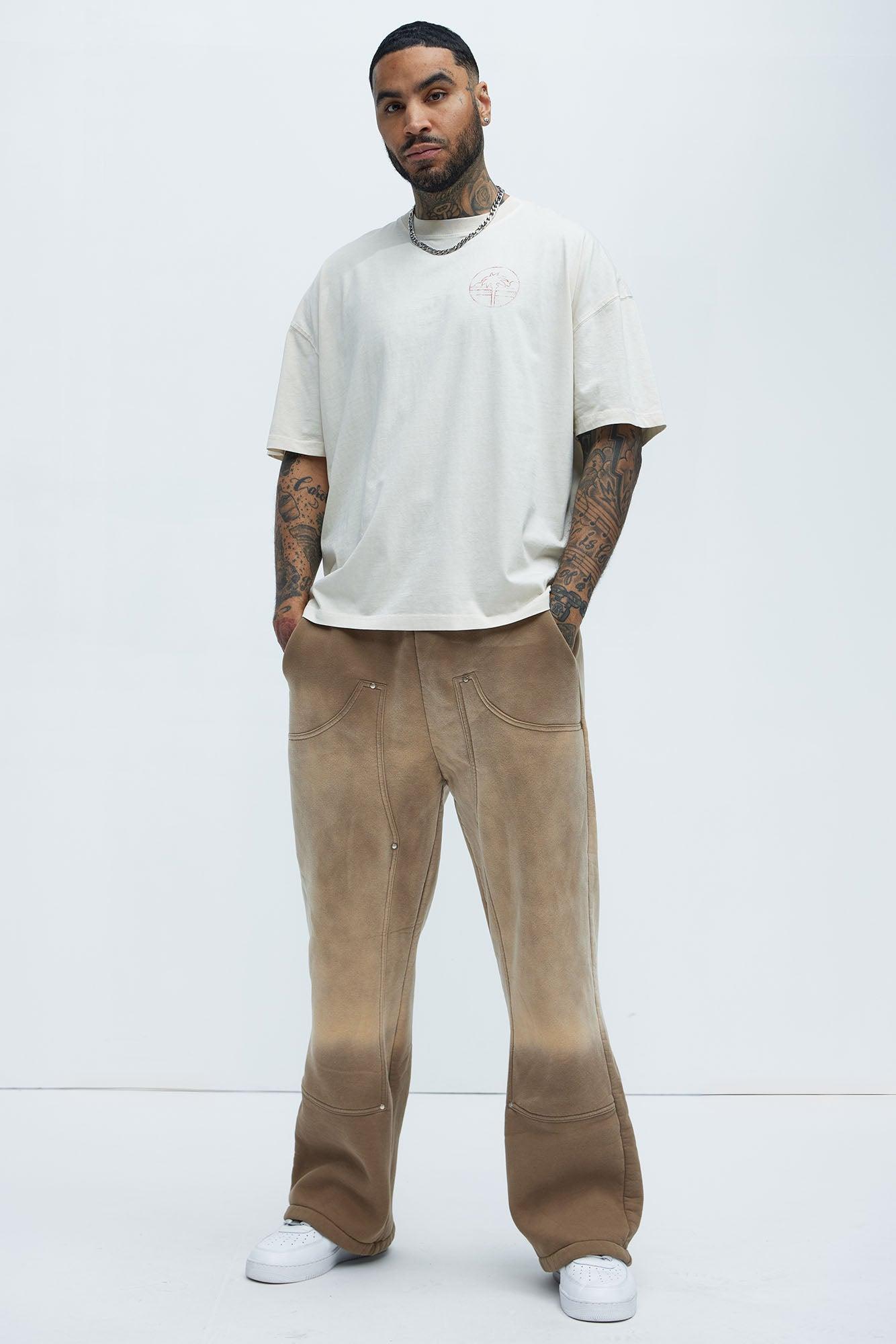 Los Palm Angeles Oversized Short Sleeve Tee - Cream Product Image