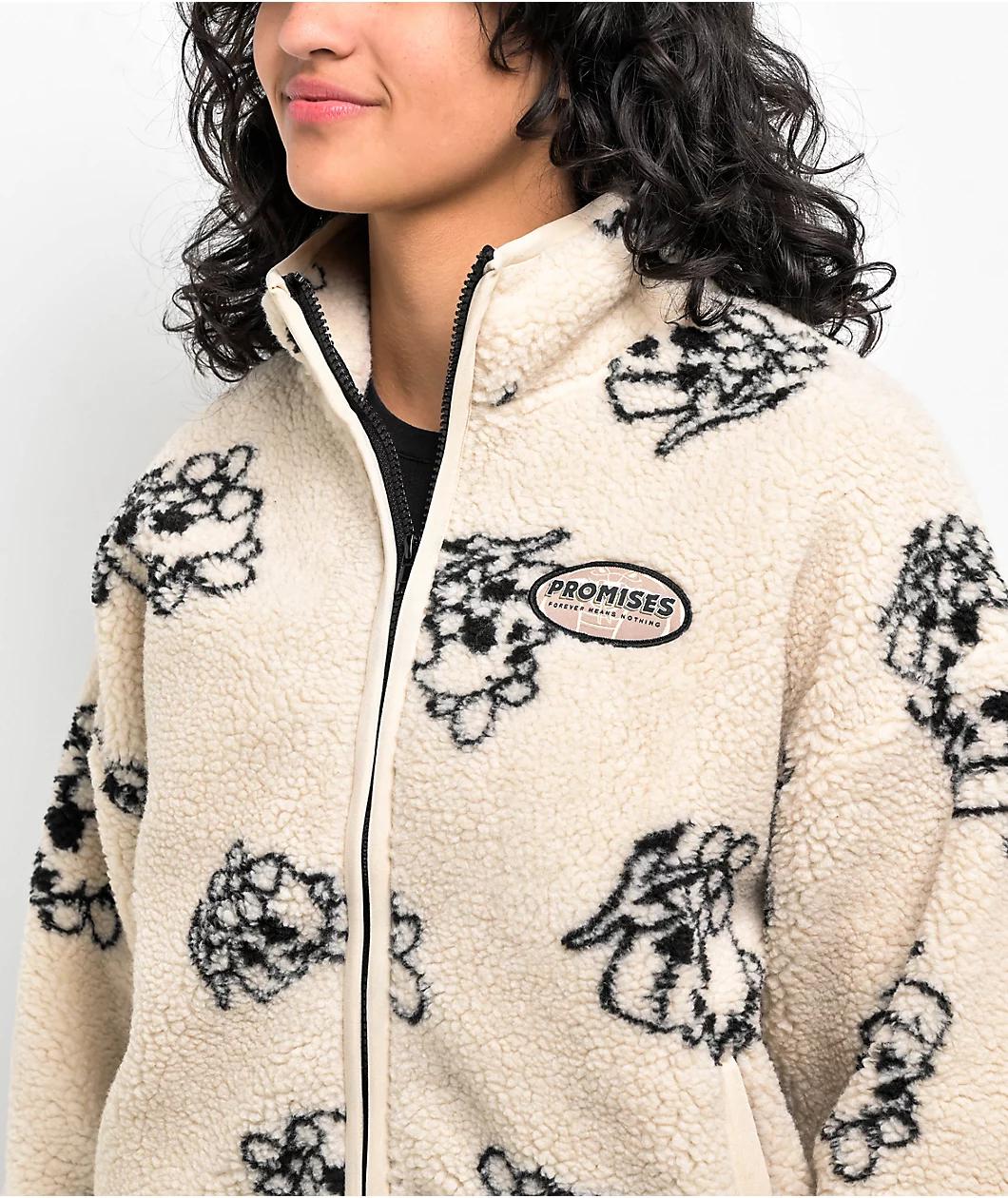 Broken Promises Brain Fog Natural Fleece Jacket Product Image