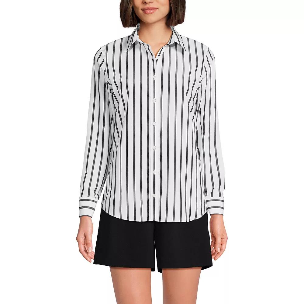 Women's Lands' End No-Iron Long Sleeve Supima Cotton Shirt,  Product Image