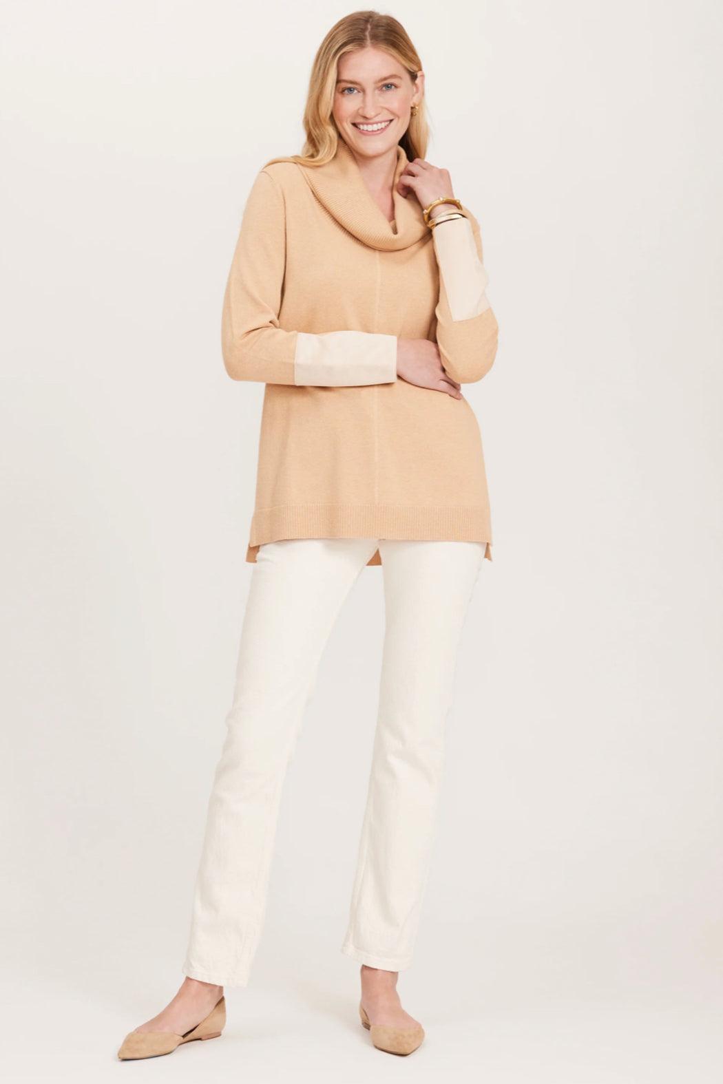 Cotton Cashmere Cowl Neck Tunic Product Image