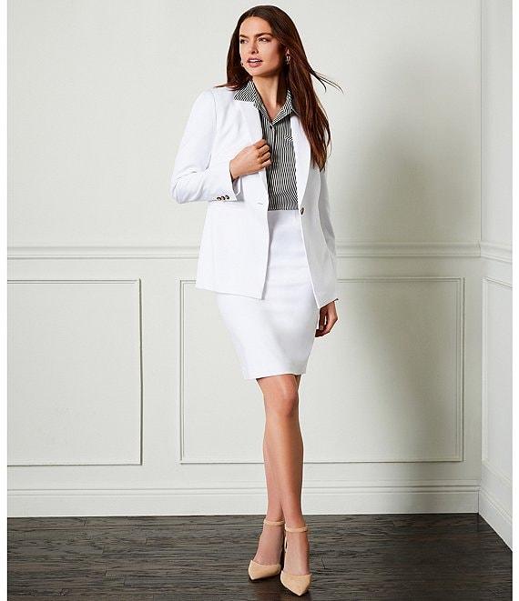 Alex Marie Piper Crepe de Chine Stripe Point Collar Long Sleeve Button Front Blouse Product Image