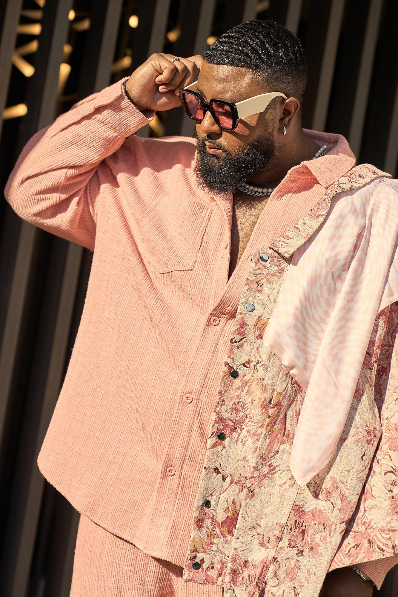 All You Need Is Tapestry Trucker Jacket - Pink/combo Product Image