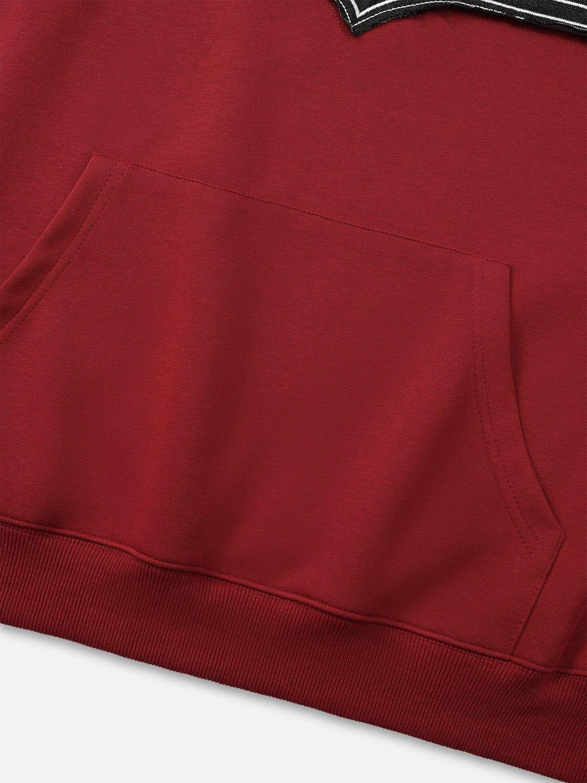 Aelfric Eden Applique Embroidery Polo Sweatshirt Product Image