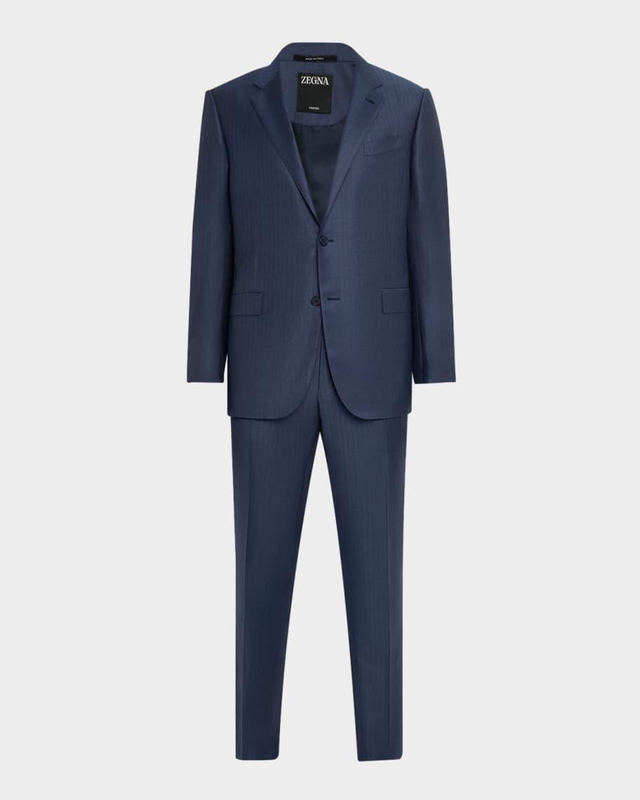 Men's Wool Pinstripe Suit Product Image