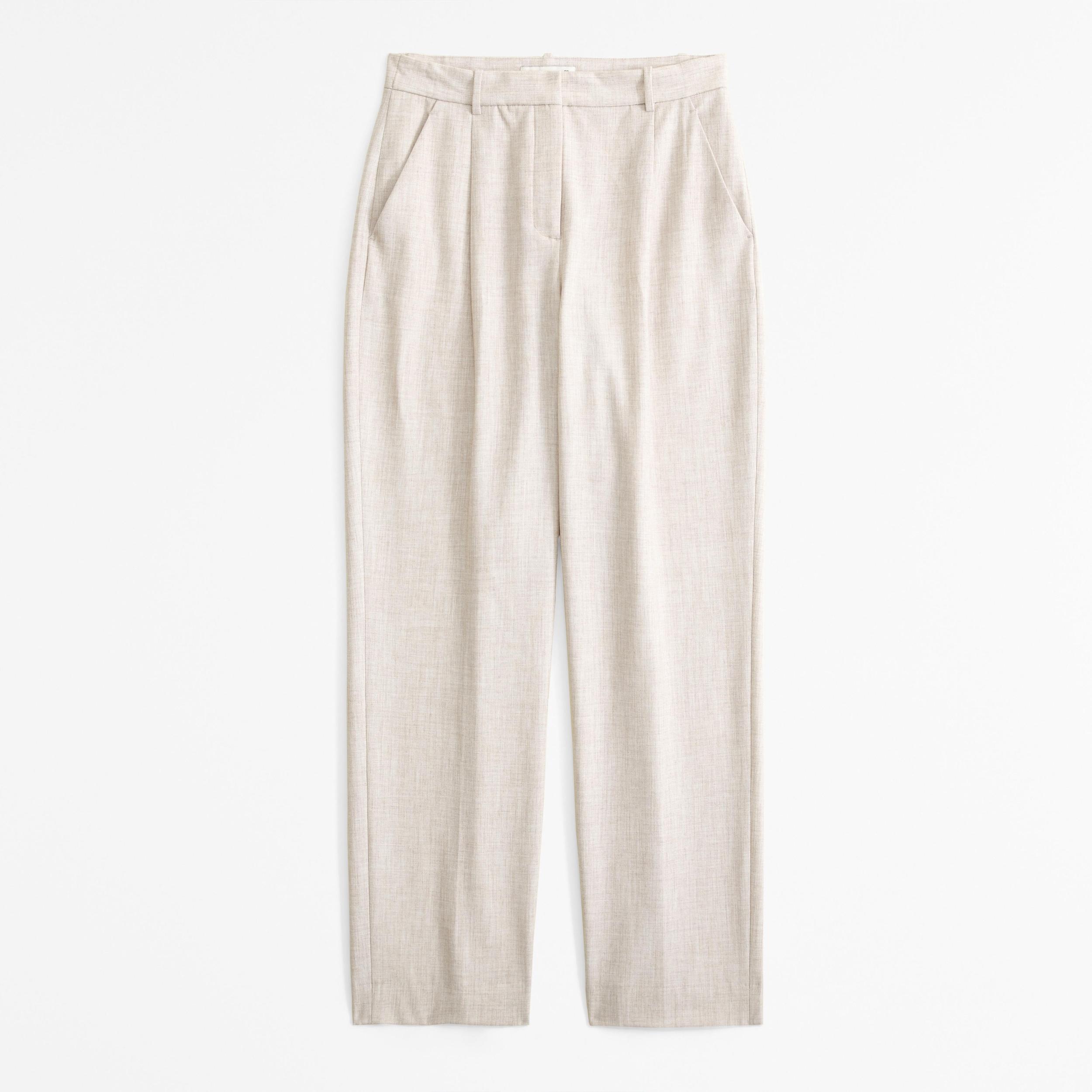 Curve Love A&F Quinn Tailored Straight Pant Product Image