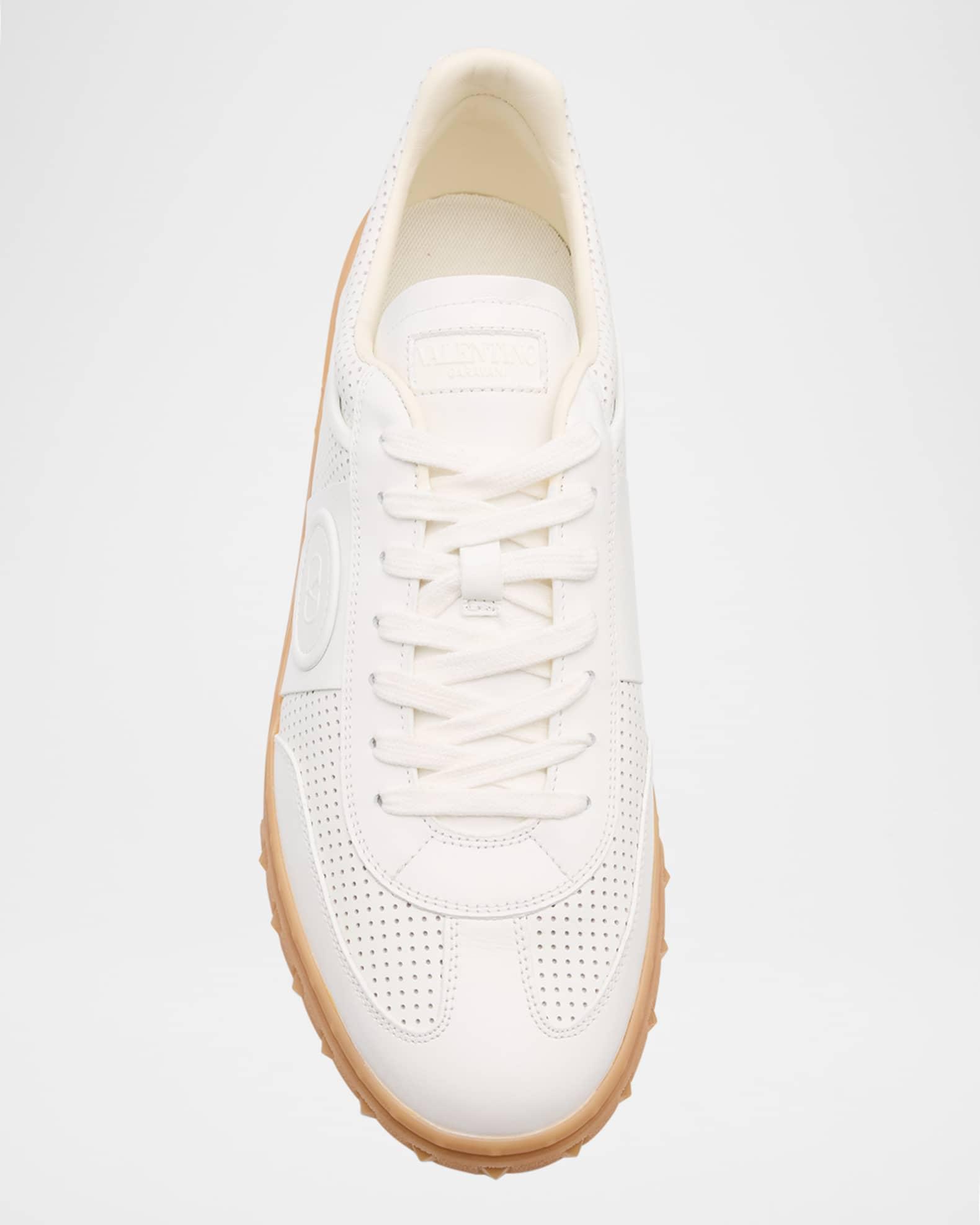Men's Upvillage Perforated Napa Leather Low-Top Sneakers Product Image