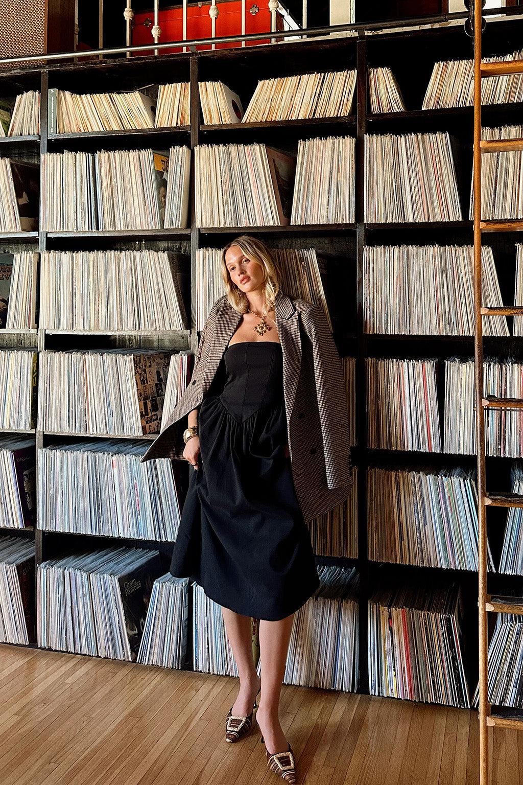 Blaire Strapless Drop Waist Midi Dress Product Image