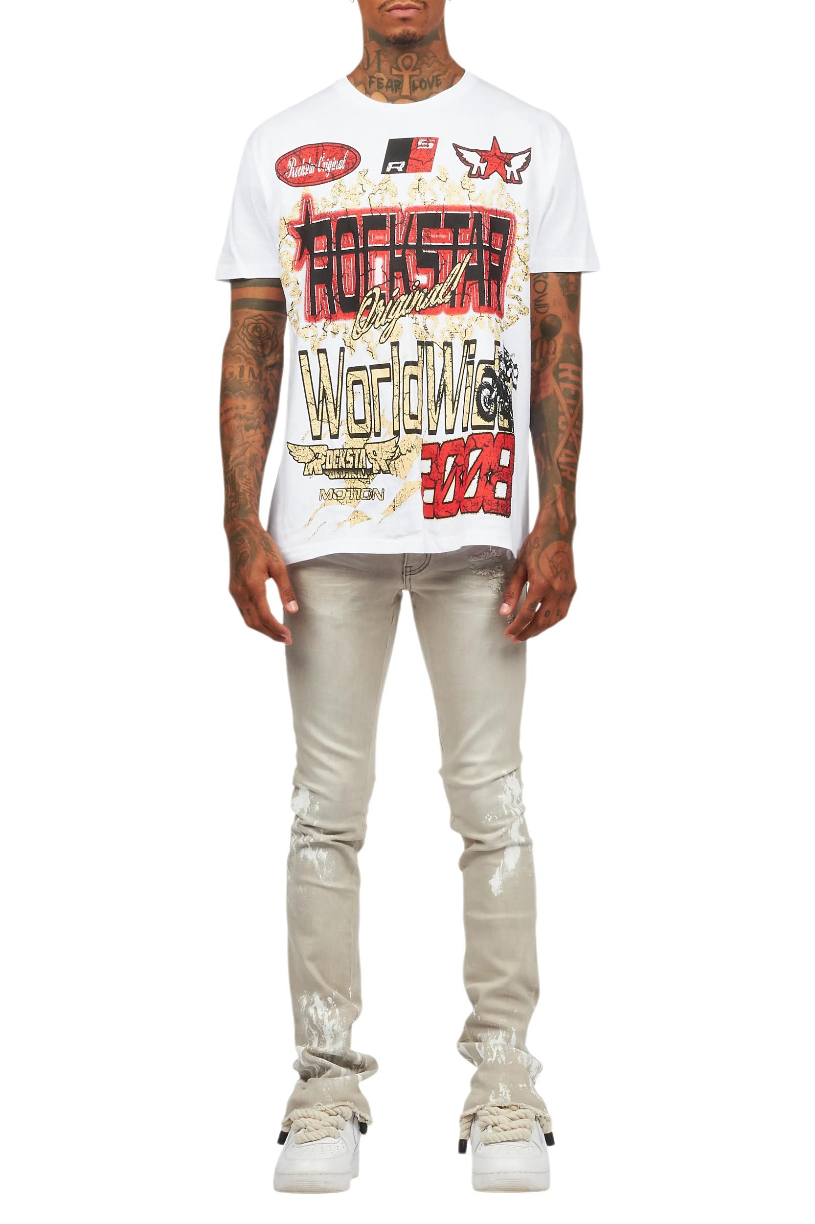 Deangelo White Graphic T-Shirt Male Product Image