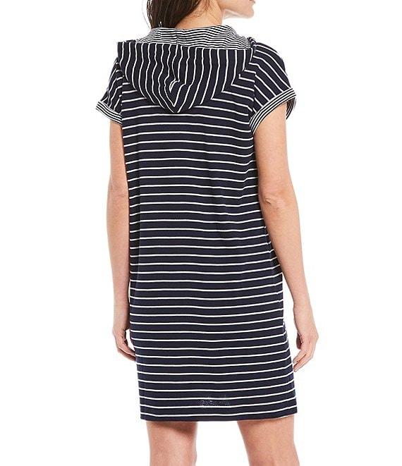 Lauren Ralph Lauren Striped Hoodie Interlock Zip-Front Lounger Product Image