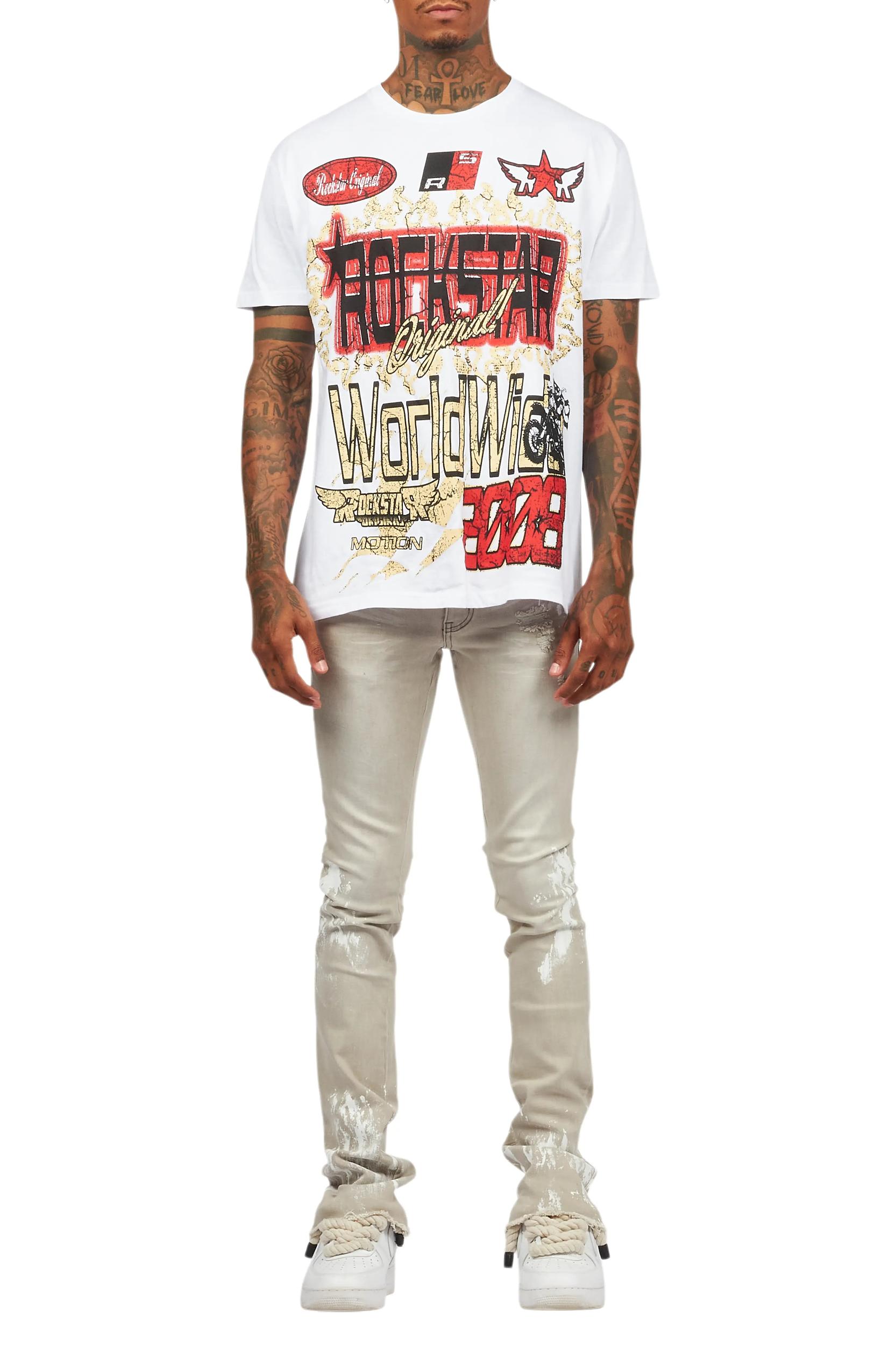 Deangelo White Graphic T-Shirt Male Product Image