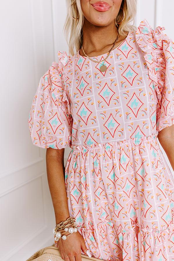 Forever Sweethearts Ruffle Mini Dress in Pink Product Image