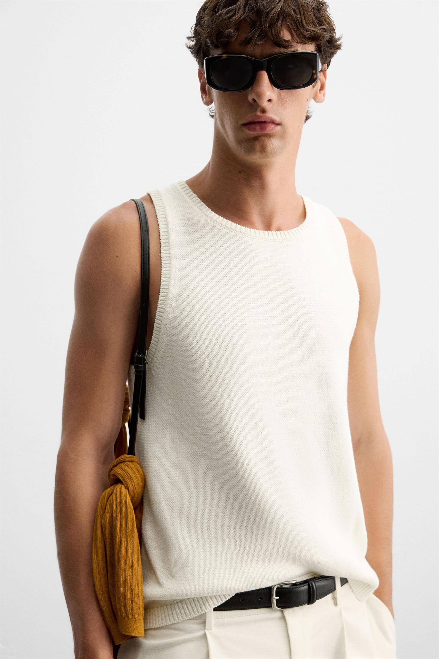 TEXTURED KNIT TANK TOP Product Image
