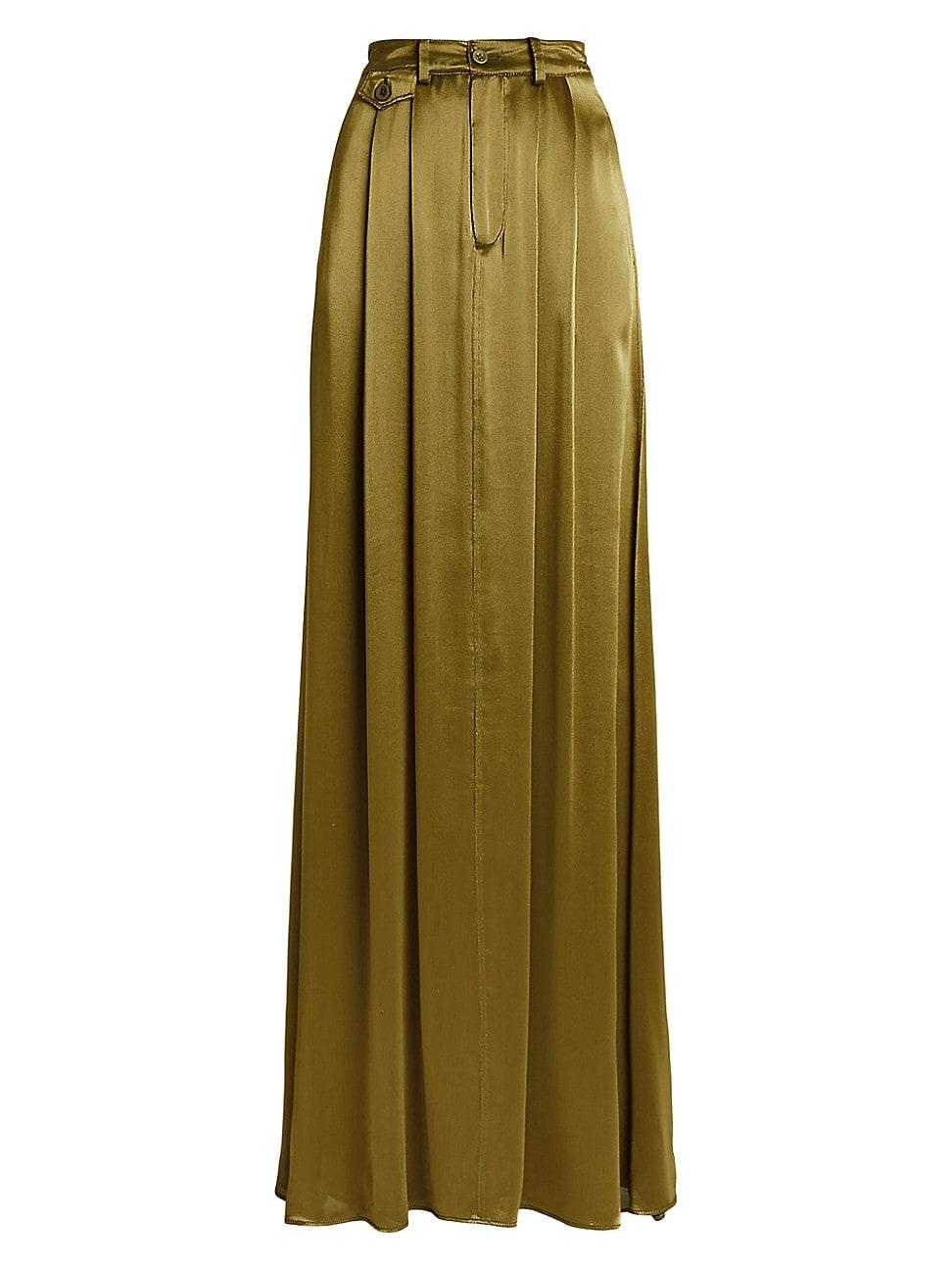 Womens Demetrius Satin Maxi Skirt Product Image