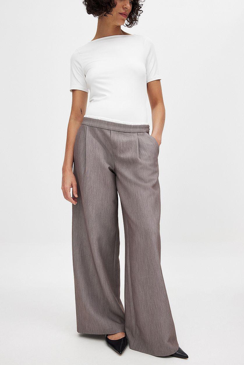 Elastic Cotton Detailed Suit Pants Product Image